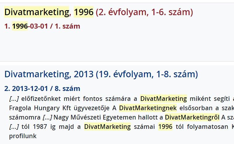 A DivatMarketing nyomtatott számainak digitalizálása