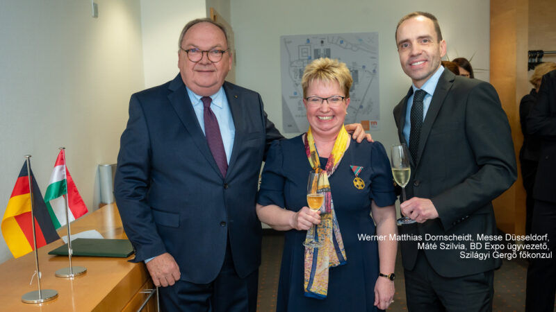 Máté Szilvia, a BD-EXPO Kft. ügyvezetője Magyar Arany Érdemkereszt kitüntetést kapott